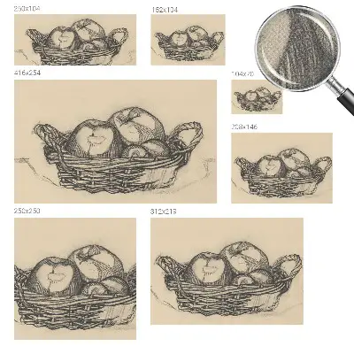 Papier peint photographique intissé corbeille de fruits
