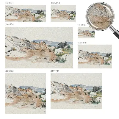 Papier peint photographique sur tissu non tissé paysage rocheux