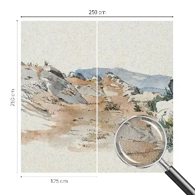 Papier peint photographique sur tissu non tissé paysage rocheux