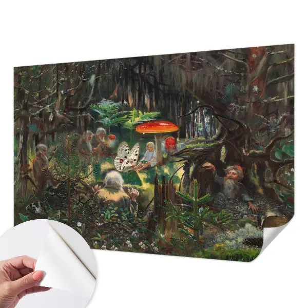 Papier peint photo sur tissu non tissé forêt de conte de fées