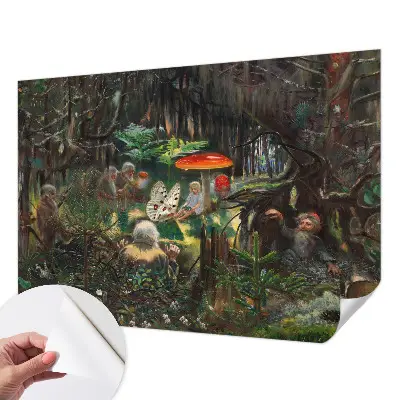 Papier peint photo sur tissu non tissé forêt de conte de fées