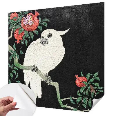 Papier peint intissé Perroquet grenade