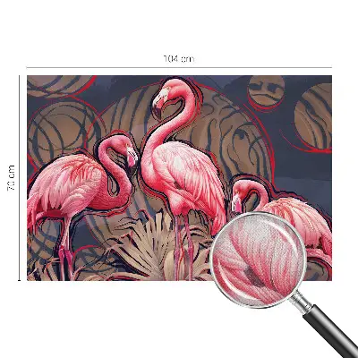 Papier peint intissé imprimé flamants roses