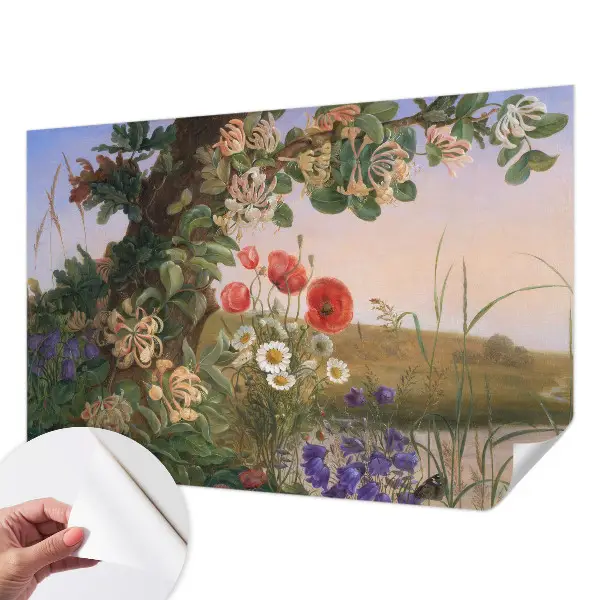 Papier peint photo sur tissu non tissé idylle florale