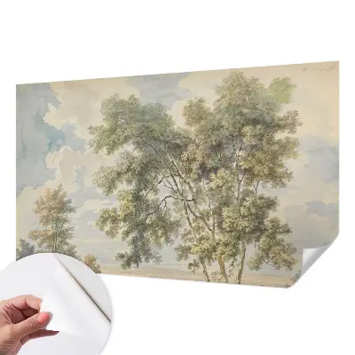 Papier peint intissé imprimé nature romantique