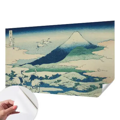 Papier peint photo sur tissu non tissé Grues et montagnes