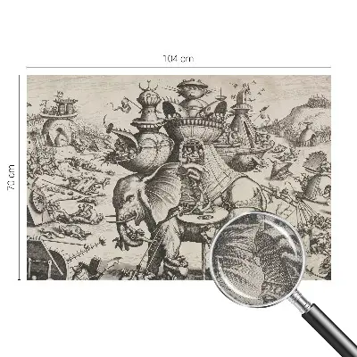 Papier peint photographique intissé Une bataille grotesque