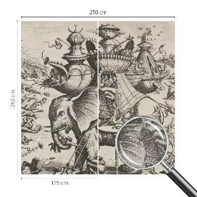 Papier peint photographique intissé Une bataille grotesque