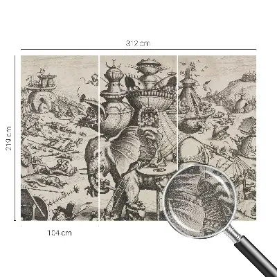 Papier peint photographique intissé Une bataille grotesque