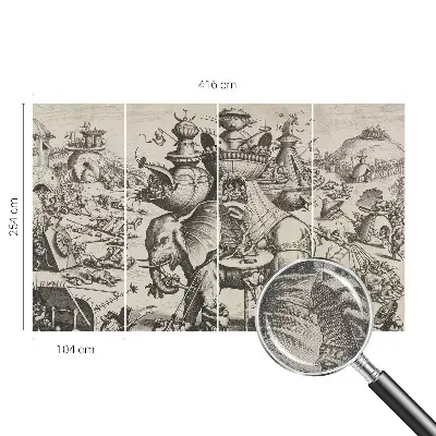 Papier peint photographique intissé Une bataille grotesque