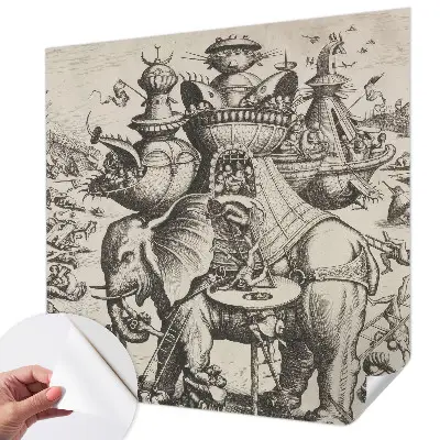 Papier peint photographique intissé Une bataille grotesque