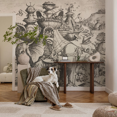 Papier peint tendance chambre adulte Groteskná bitka