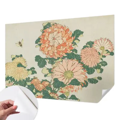 Papier peint photo sur tissu non tissé fleurs de chrysanthème
