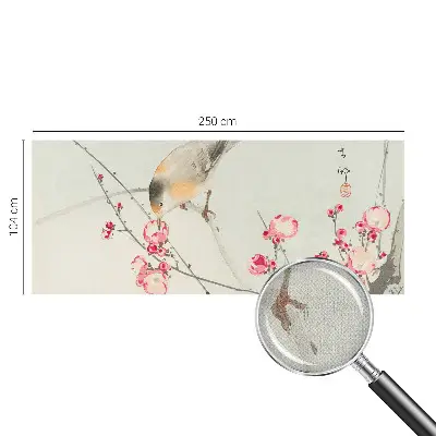 Papier peint photographique intissé oiseau des fleurs