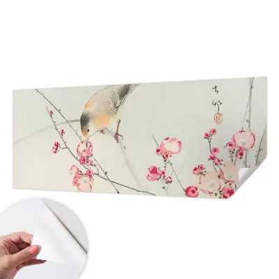 Papier peint photographique intissé oiseau des fleurs