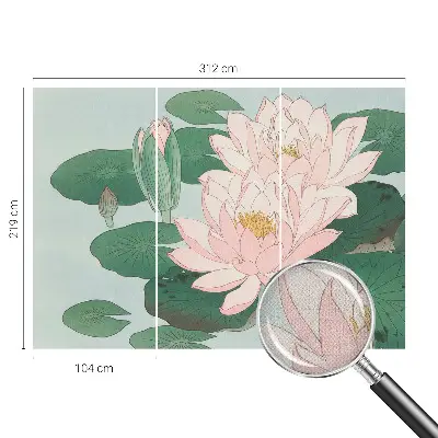 Papier peint photo imprimé sur tissu non tissé lotus d'eau