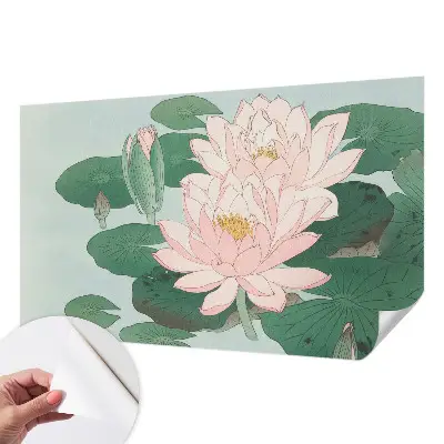 Papier peint photo imprimé sur tissu non tissé lotus d'eau