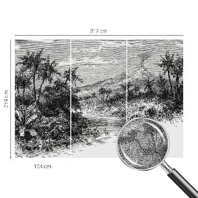 Papier peint photo grand format pour le mur Panorama exotique