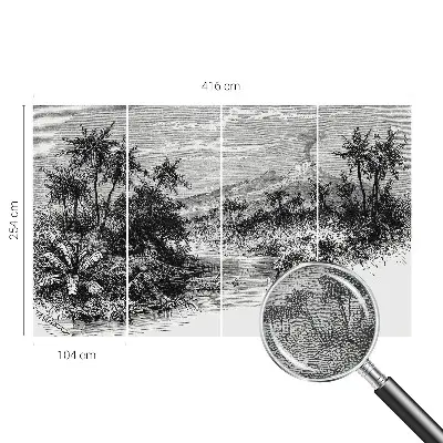 Papier peint photo grand format pour le mur Panorama exotique