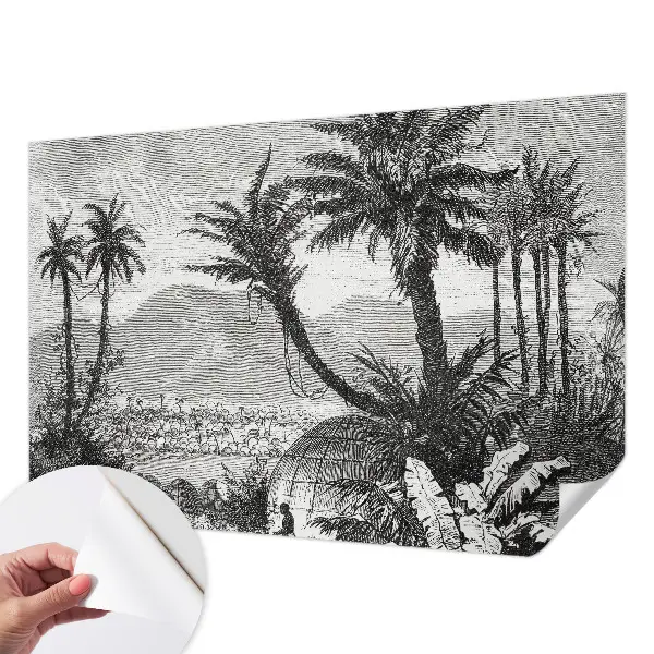 Papier peint photo sur tissu non tissé oasis tropicale