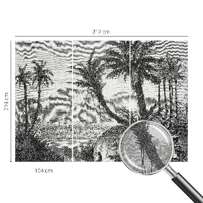 Papier peint photo sur tissu non tissé oasis tropicale
