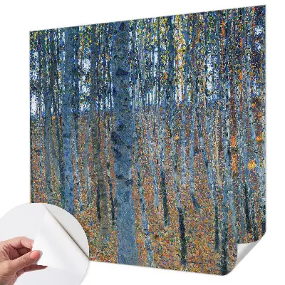 Papier peint intissé imprimé forêt de bouleaux