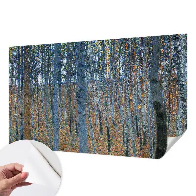 Papier peint intissé imprimé forêt de bouleaux