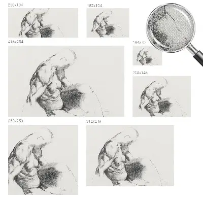 Papier peint intissé Croquis d'homme