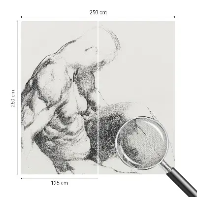 Papier peint intissé Croquis d'homme
