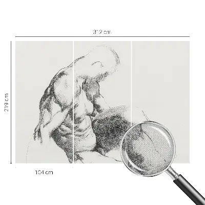 Papier peint intissé Croquis d'homme