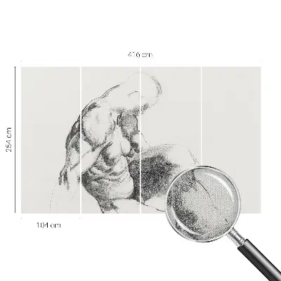 Papier peint intissé Croquis d'homme