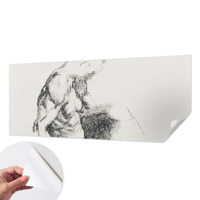 Papier peint tête de lit chambre adulte Mužská skica