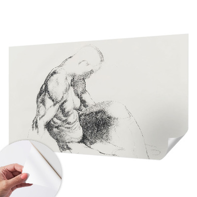 Papier peint tête de lit chambre adulte Mužská skica