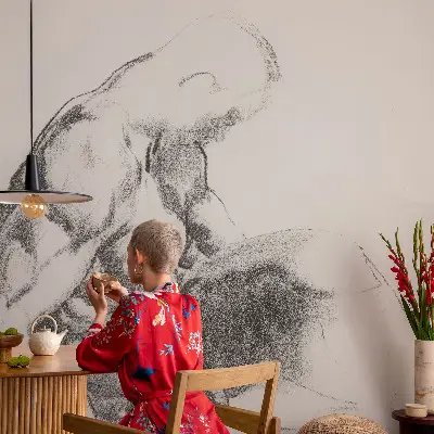 Papier peint intissé Croquis d'homme