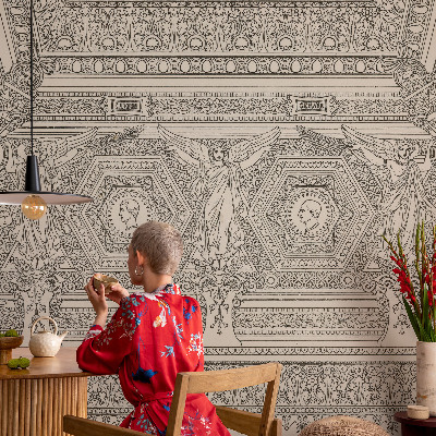 Papier peint tendance chambre adulte Klasický ornament