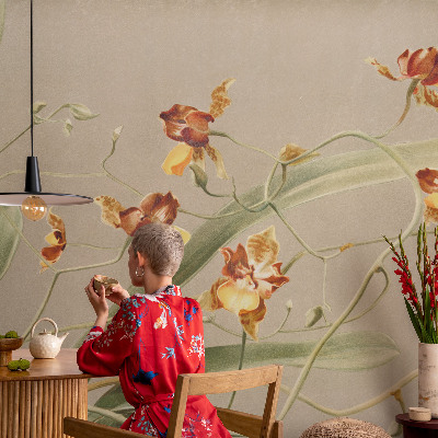 Déco papier peint salon Klasické orchidey
