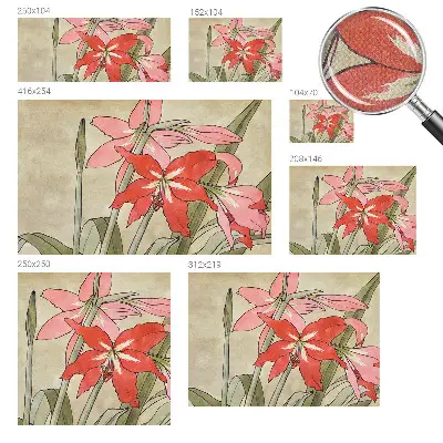 Papier peint intissé fleurs d'hémérocalle