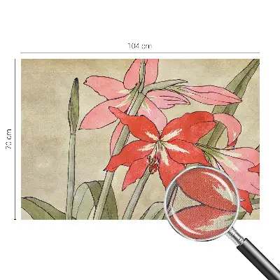 Papier peint intissé fleurs d'hémérocalle