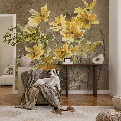 Papier peint photo grand format pour le mur Bouquet ensoleillé