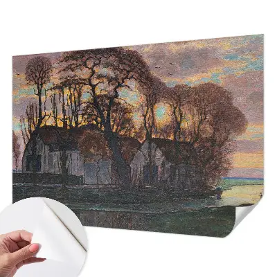 Papier peint photo sur tissu non tissé paysage du soir