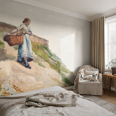 Papier peint tête de lit chambre adulte Ženská krajina