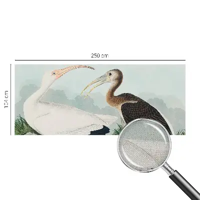 Papier peint intissé imprimé couple d'oiseaux