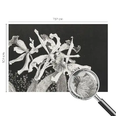 Papier peint photographique sur tissu non tissé Illustration d'orchidée