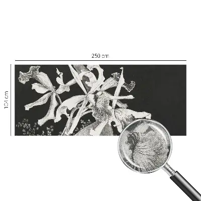 Papier peint photographique sur tissu non tissé Illustration d'orchidée