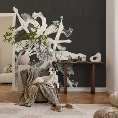 Papier peint photographique sur tissu non tissé Illustration d'orchidée