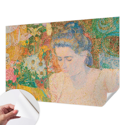 Papier peint tête de lit chambre adulte Kvetinový portrét