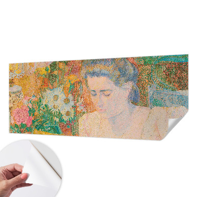 Papier peint tête de lit chambre adulte Kvetinový portrét