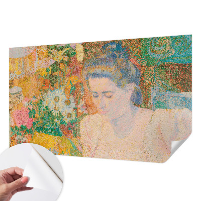 Papier peint tête de lit chambre adulte Kvetinový portrét
