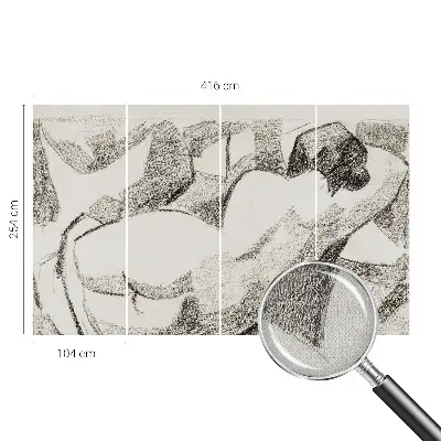 Papier peint photo grand format pour le mur Une figure allongée