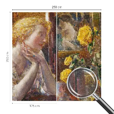 Papier peint photographique intissé Femme aux roses